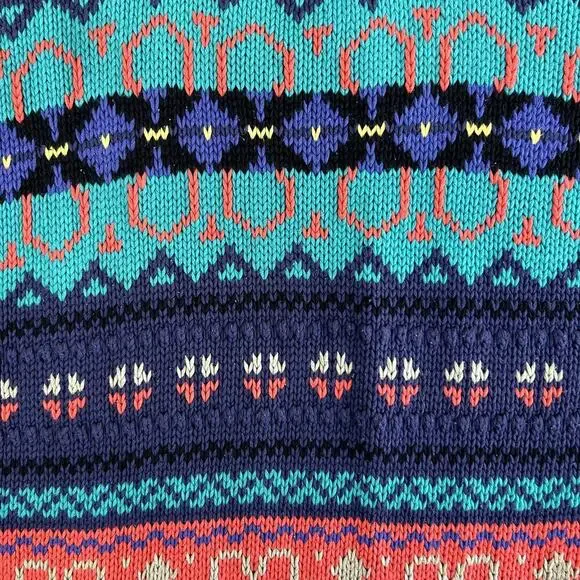 Vintage Eddie Bauer Sweater Women's L Bold Patterned Outdoor Layers - Picture 11 of 16